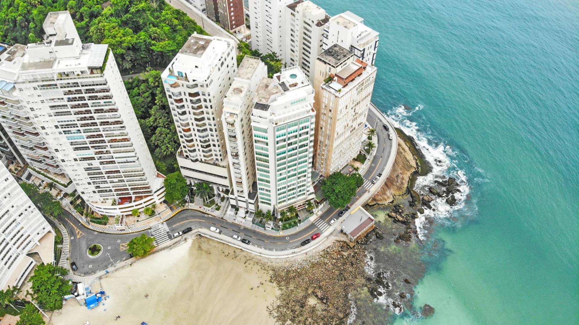 Vista Incrivel Beira-Mar Espacoso 4 Qts Ac Guarujá Extérieur photo