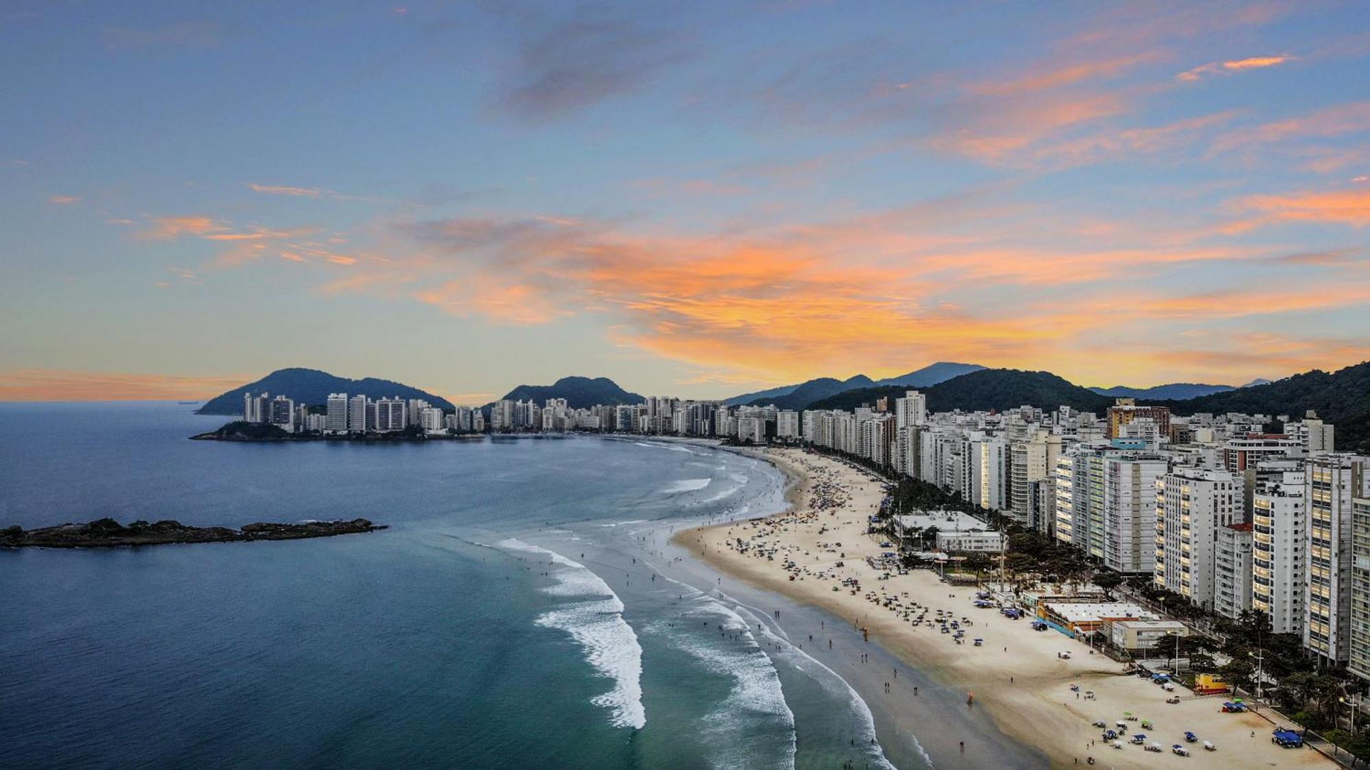 Vista Incrivel Beira-Mar Espacoso 4 Qts Ac Guarujá Extérieur photo